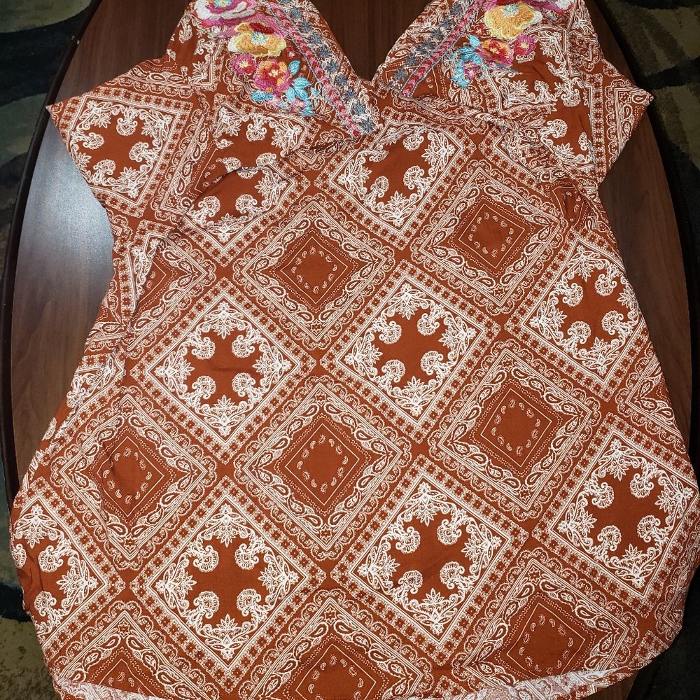 Savanna Jane Embroidered Tunic SZ 2X - Picture 4 of 4